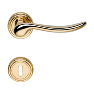 BETA Lever Door Handle on Rose - Polish